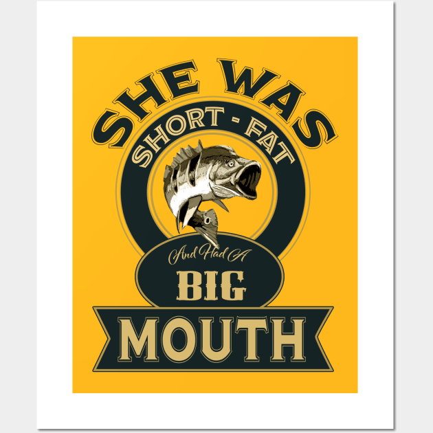 She was short fat and had a BIG MOUTH Wall Art by PeggyNovak